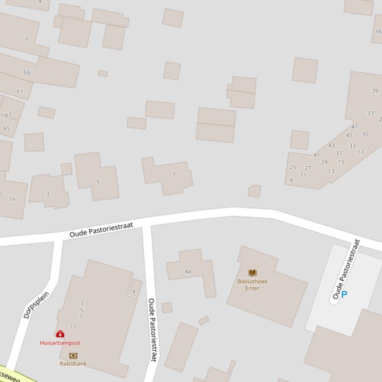 Kaart van  Oude Pastoriestraat.