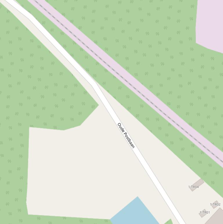 Kaart van  Oude Postbaan.