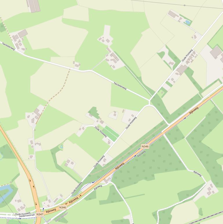 Kaart van  Oude Postweg.