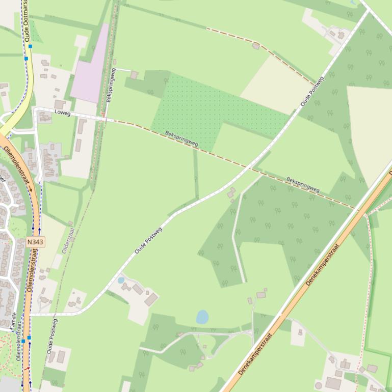 Kaart van  Oude Postweg.