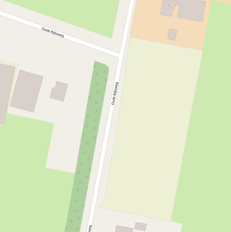 Kaart van  Oude Rijksweg.