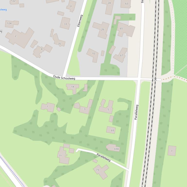 Kaart van  Oude Schoolweg.