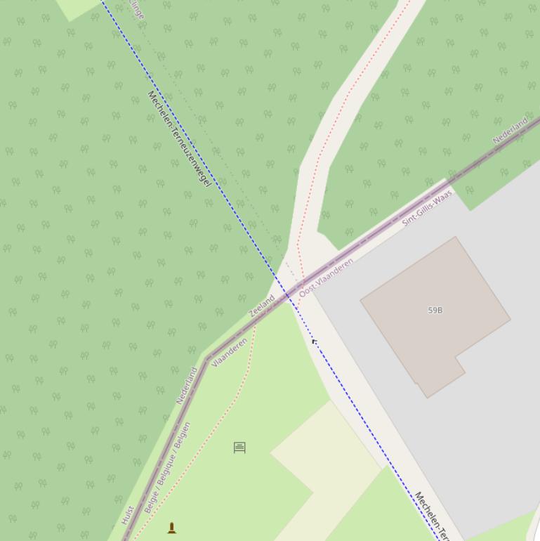 Kaart van  Oude Spoorlijn Zuid.