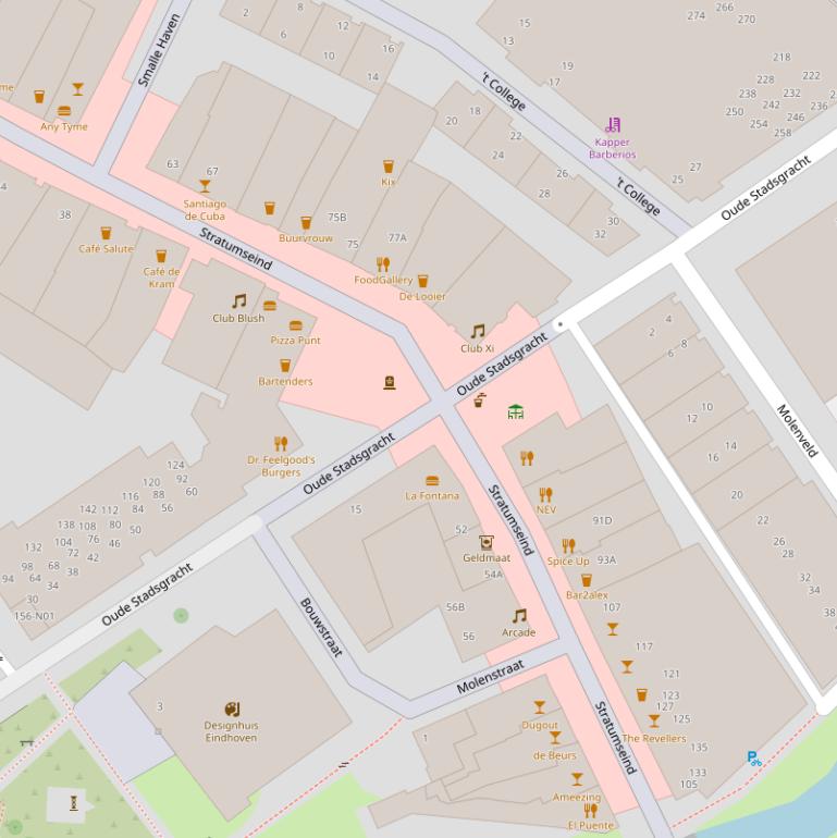 Kaart van  Oude Stadsgracht.