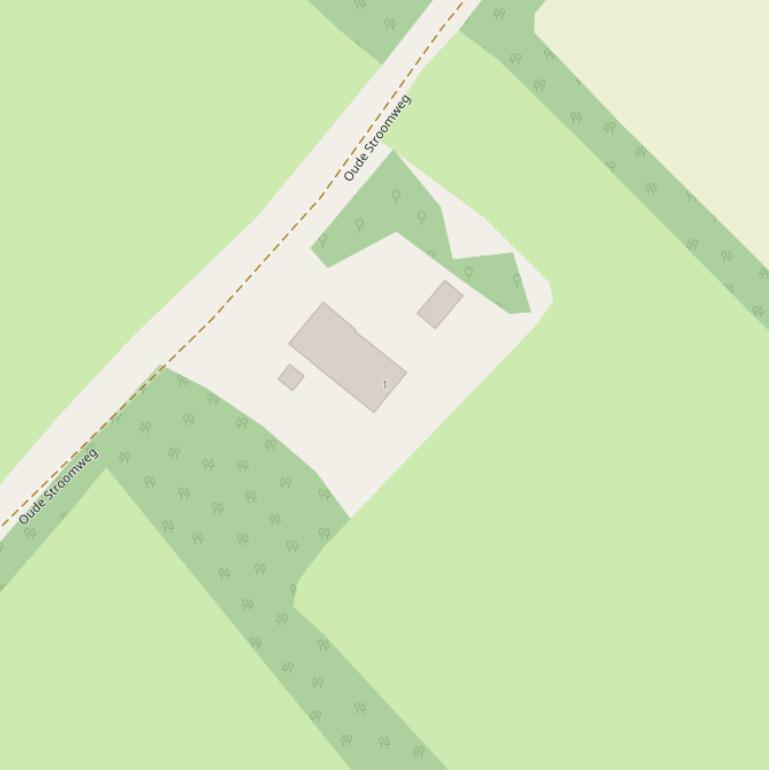 Kaart van  Oude Stroomweg.