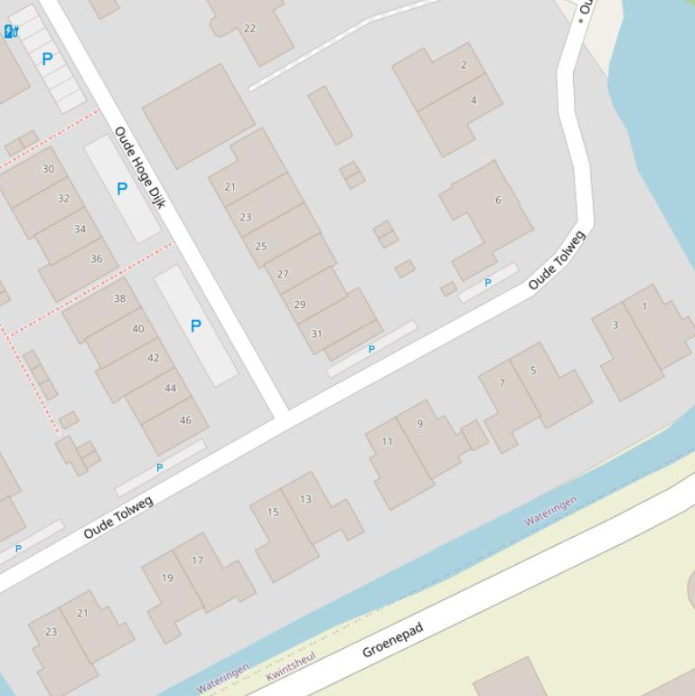 Kaart van  Oude Tolweg.