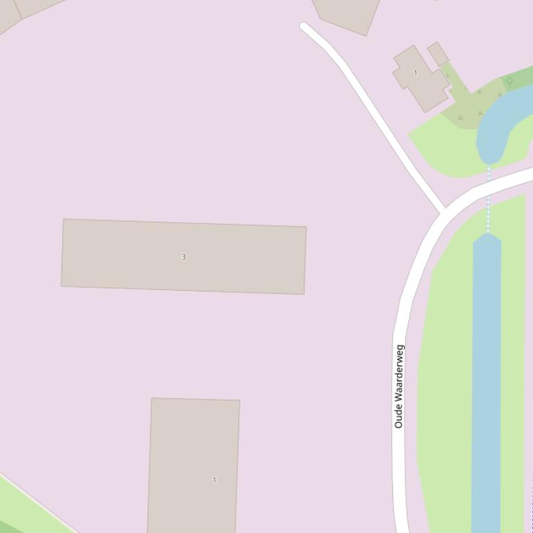 Kaart van  Oude Waarderweg.