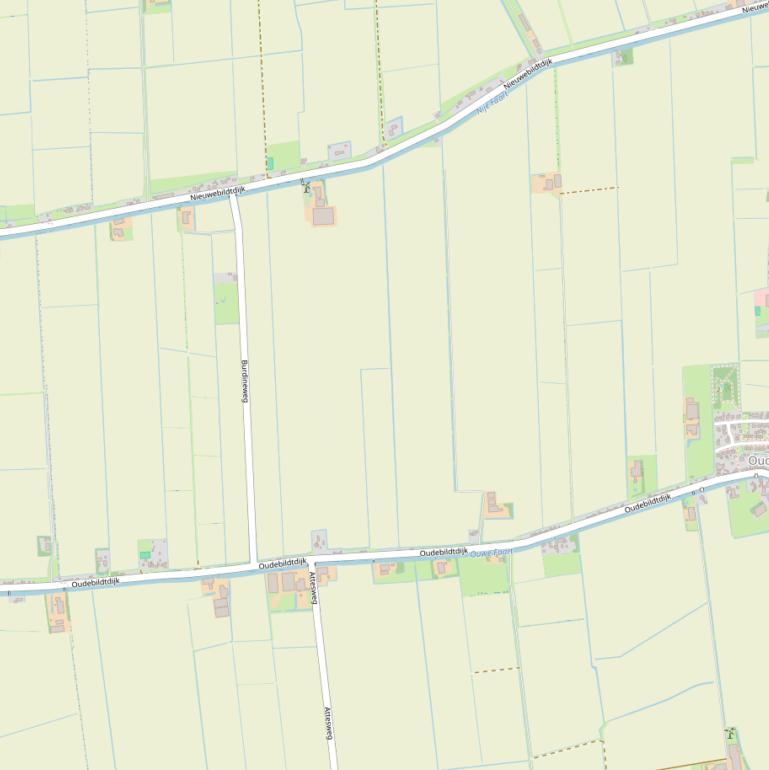 Kaart van de Oudebildtdijk.