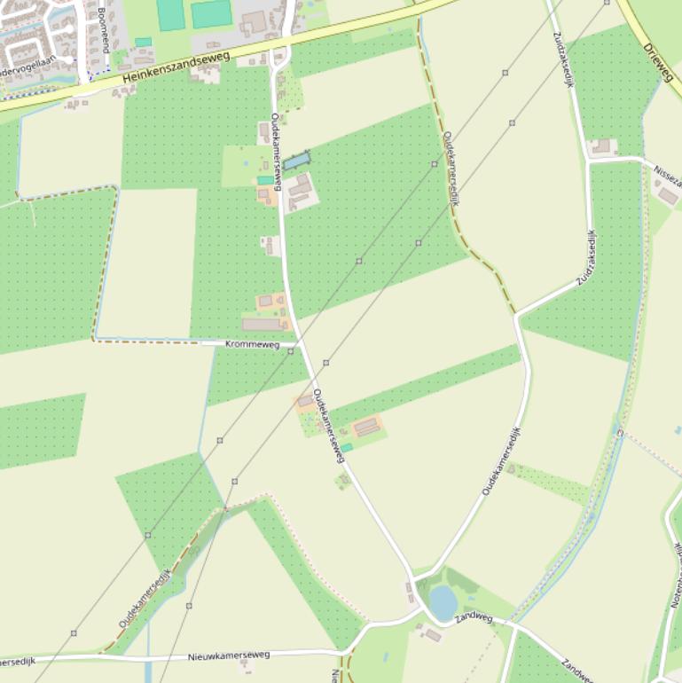 Kaart van de Oudekamerseweg.