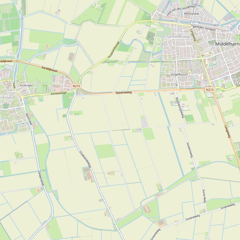 Kaart van de Oudelandsedijk.