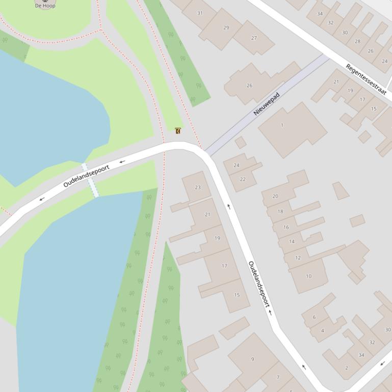 Kaart van de Oudelandsepoort.