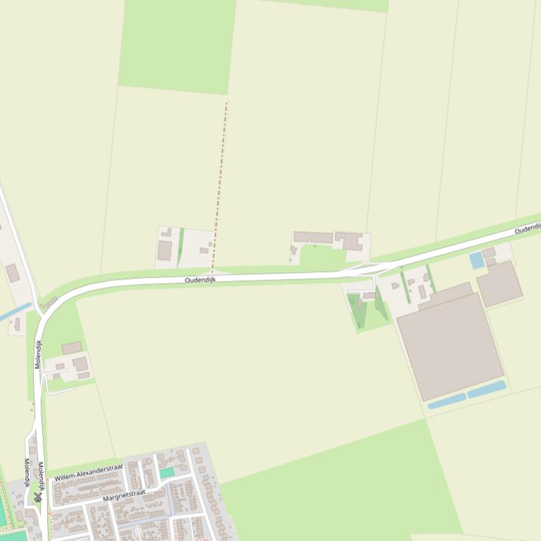Kaart van de Oudendijk.