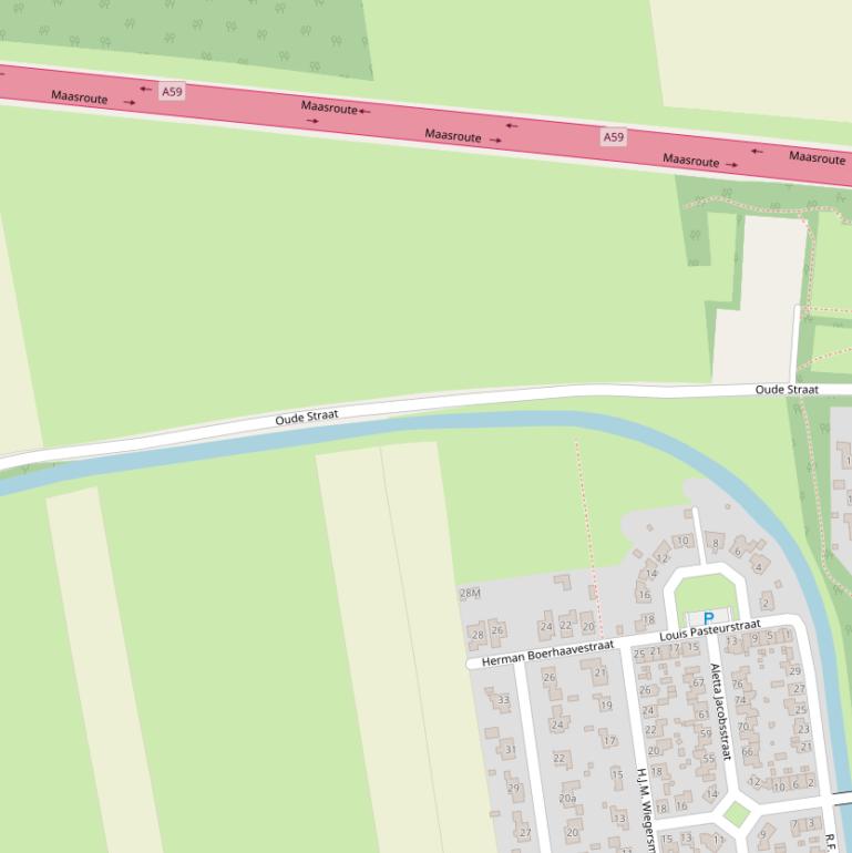 Kaart van de Oudestraat.