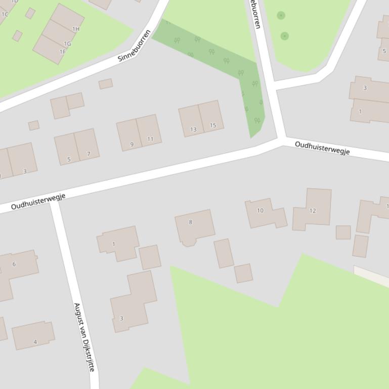 Kaart van  Oudhuisterwegje.