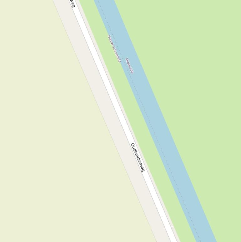 Kaart van de Oudlandseweg.