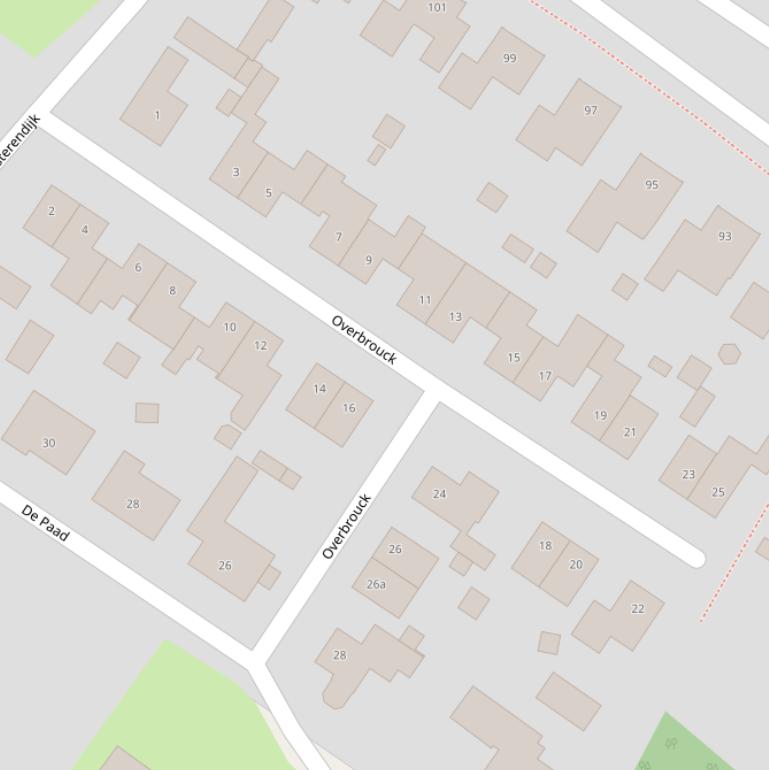 Kaart van  Overbrouck.