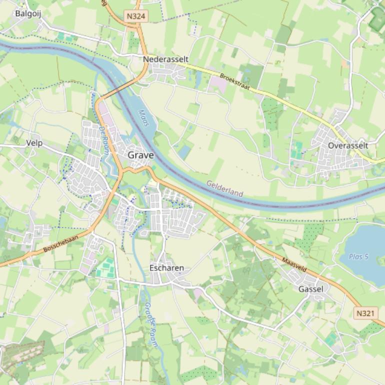 Kaart van  Overlaat.