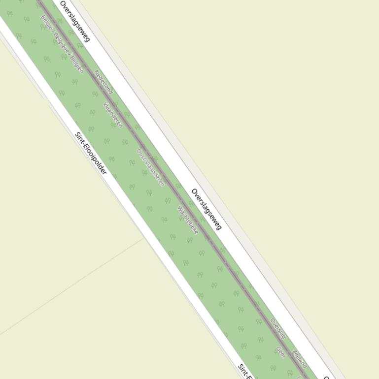 Kaart van de Overslagseweg.