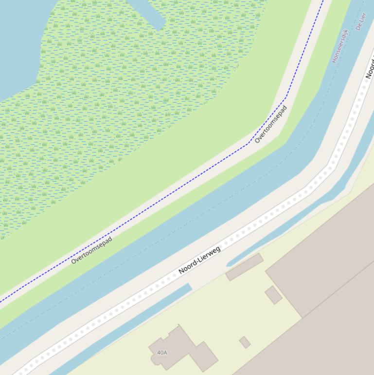 Kaart van het Overtoomsepad.