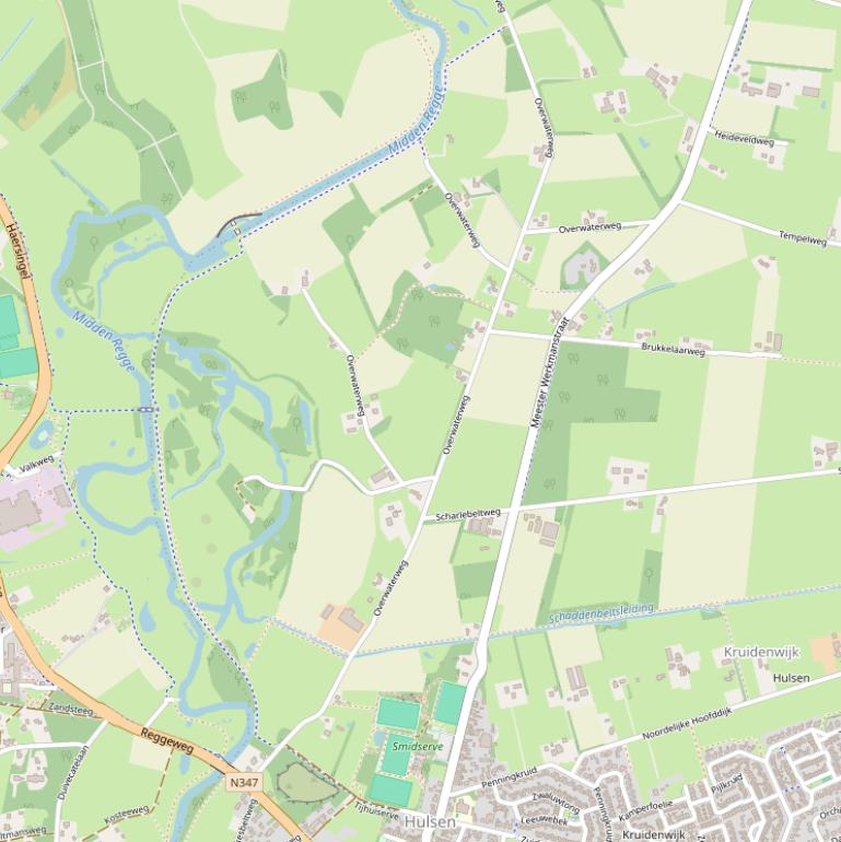 Kaart van de Overwaterweg.