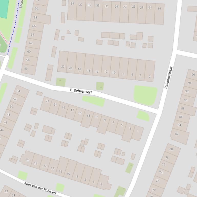 Kaart van het P. Behrenserf.