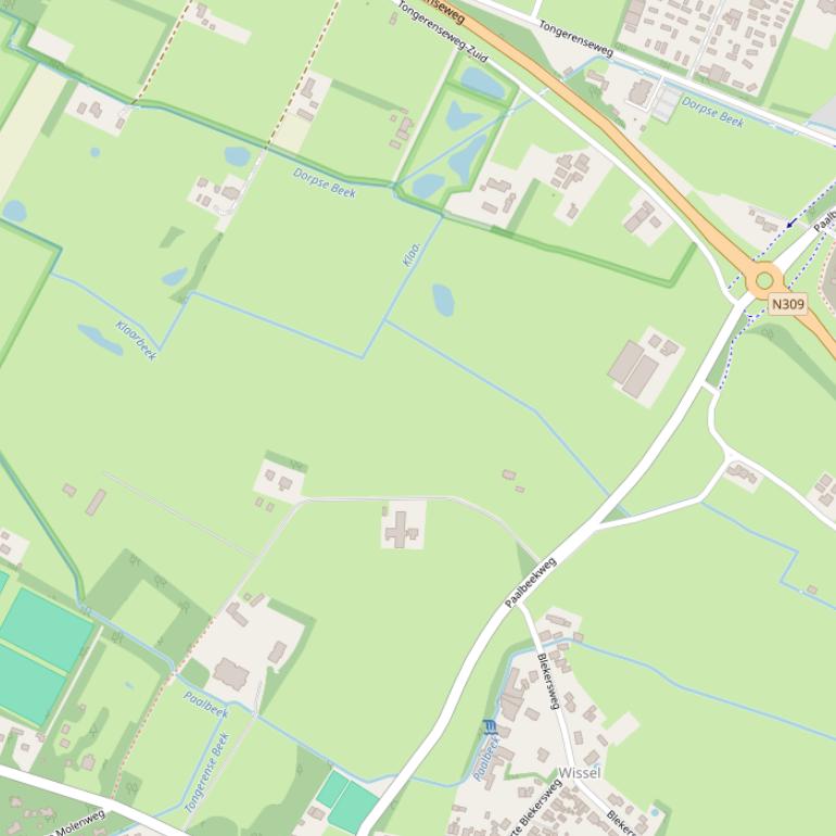 Kaart van de Paalbeekweg.