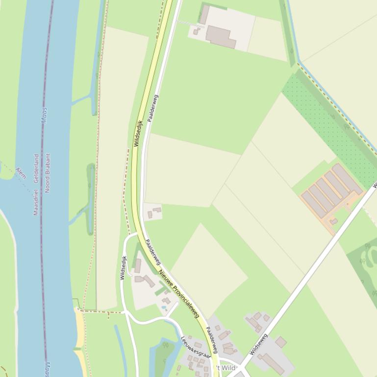 Kaart van de Paalderweg.