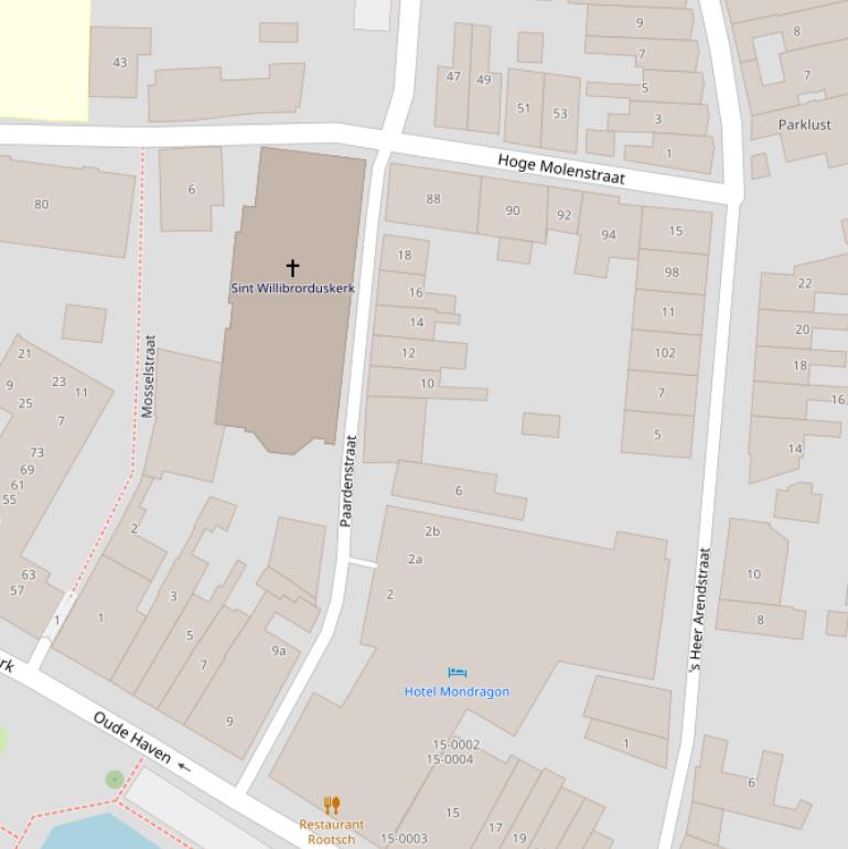 Kaart van de Paardenstraat.