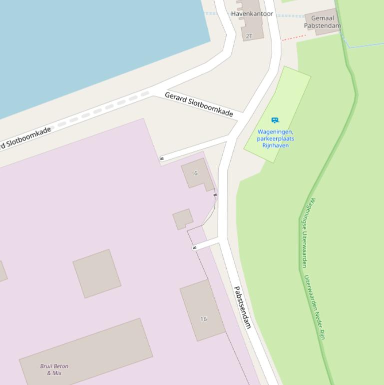 Kaart van  Pabstsendam.