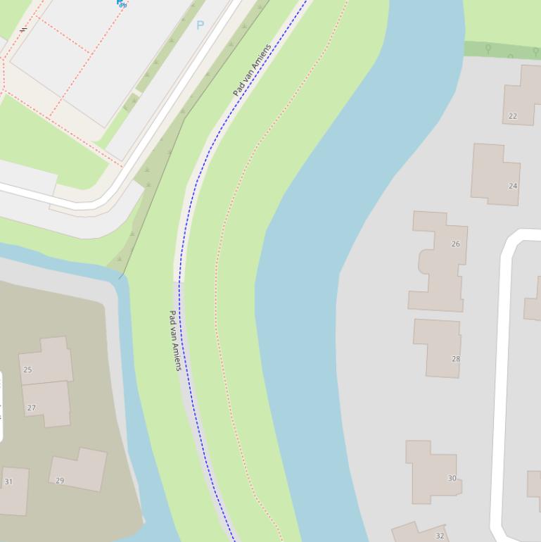 Kaart van  Pad van Amiens.