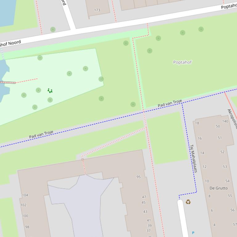 Kaart van  Pad van Troje.