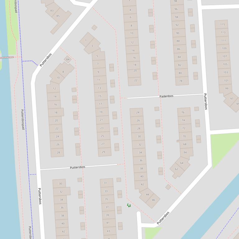 Kaart van het Padenbos.