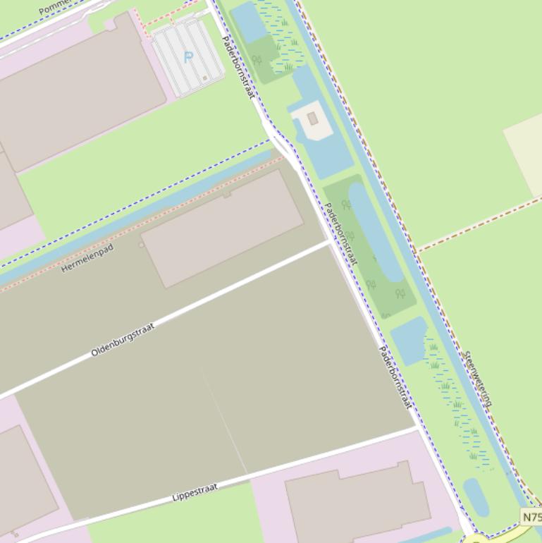 Kaart van de Paderbornstraat.