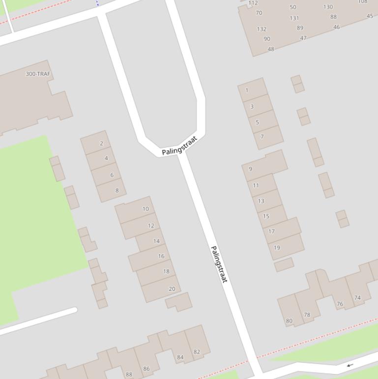 Kaart van de Palingstraat.