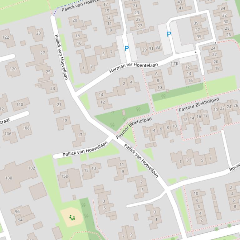 Kaart van de Pallick van Hoevellaan.