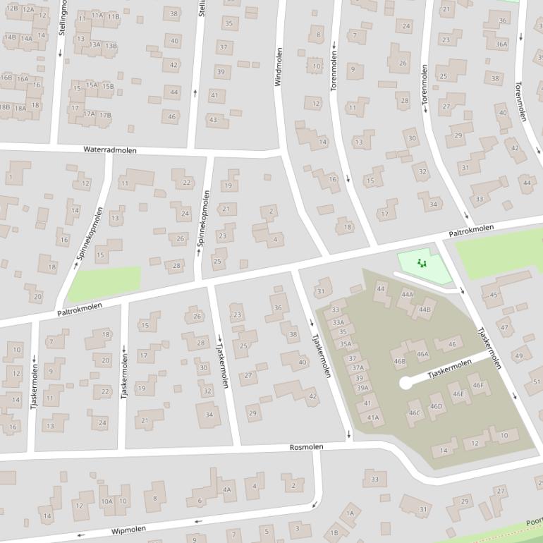 Kaart van  Paltrokmolen.