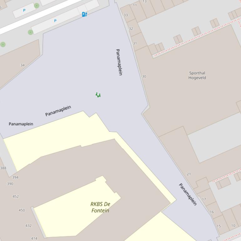 Kaart van het Panamaplein.