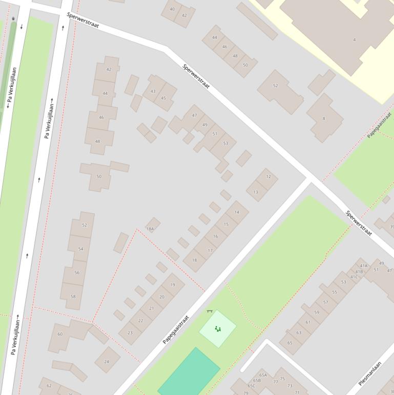 Kaart van de Papegaaistraat.