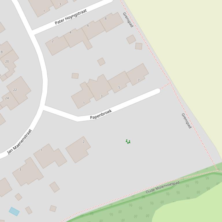 Kaart van  Papenbroek.