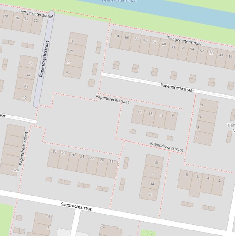 Kaart van de Papendrechtstraat.