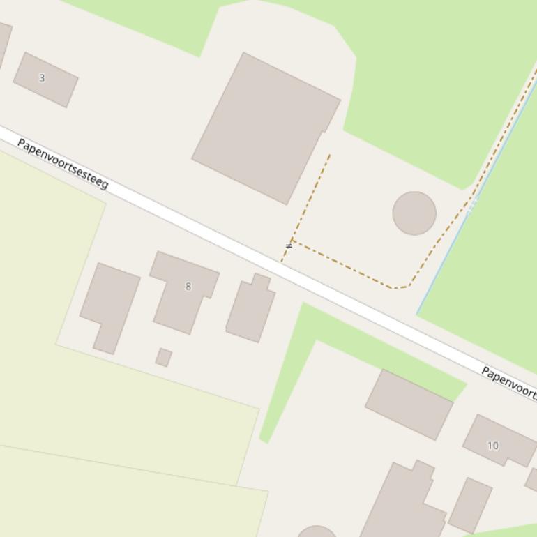 Kaart van de Papenvoortsesteeg.