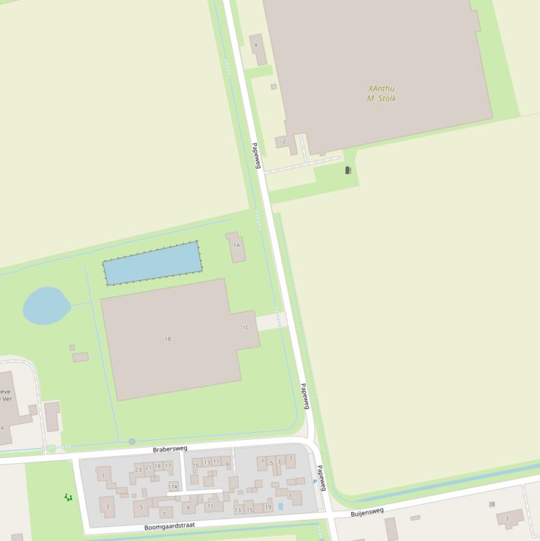 Kaart van de Papeweg.