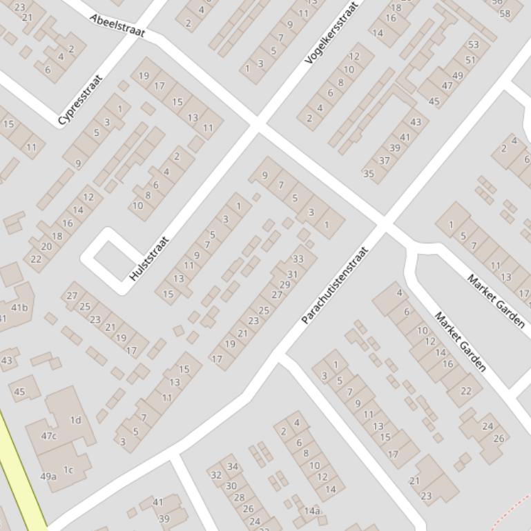 Kaart van de Parachutistenstraat.