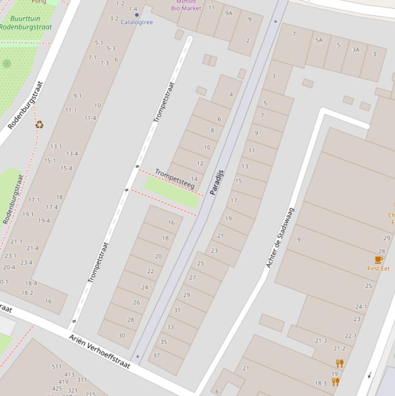 Kaart van  Paradijs.