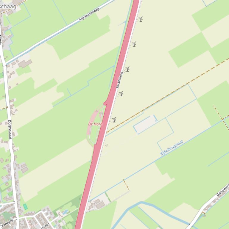 Kaart van de Parallelweg.