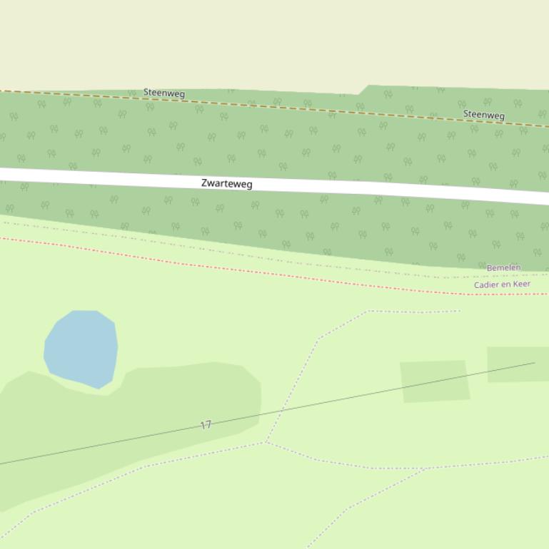 Kaart van de Parallelweg.