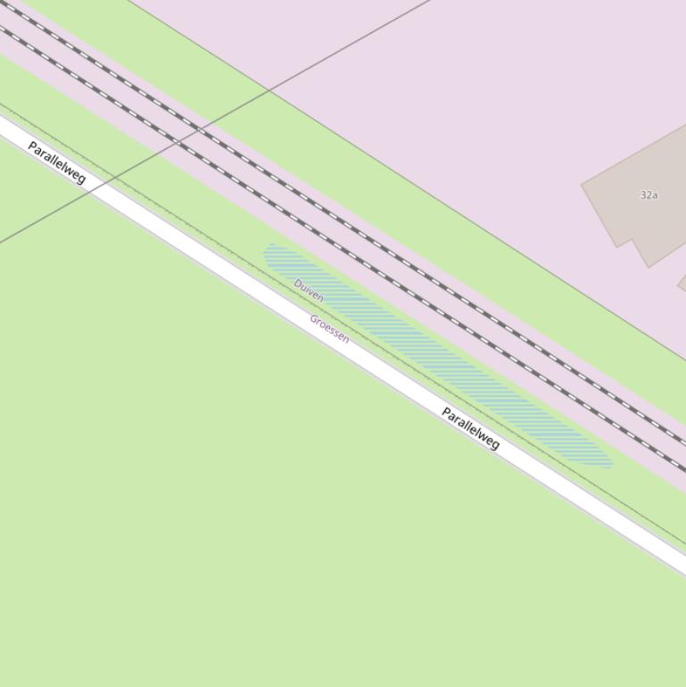 Kaart van de Parallelweg.