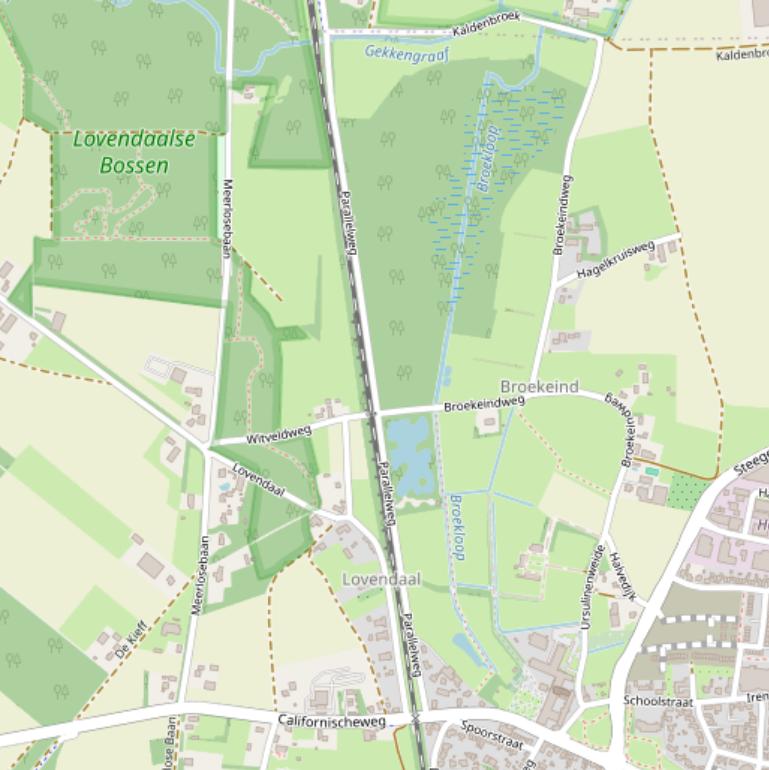 Kaart van de Parallelweg.