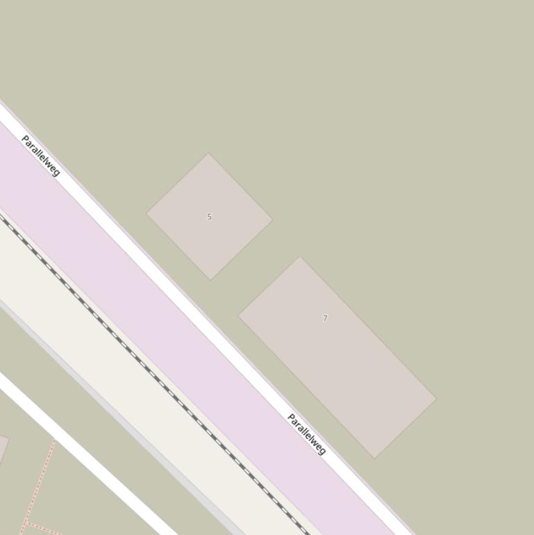 Kaart van de Parallelweg.