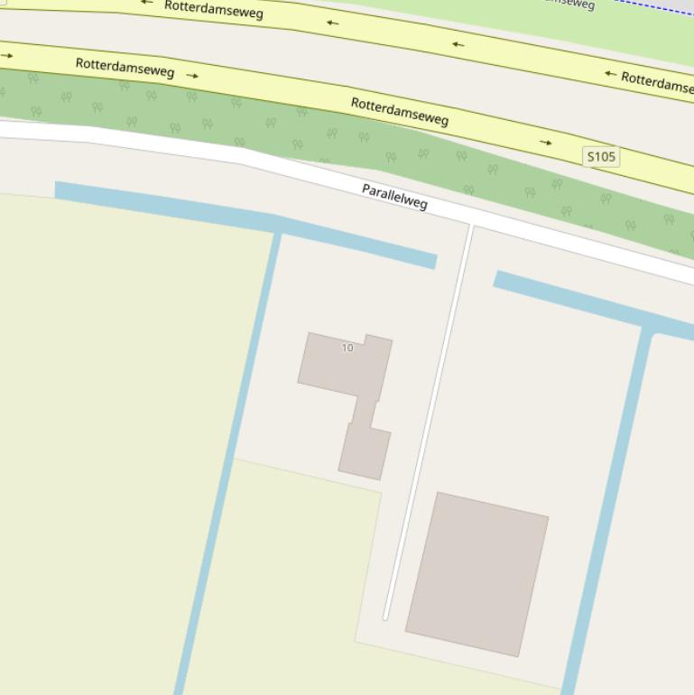 Kaart van de Parallelweg.